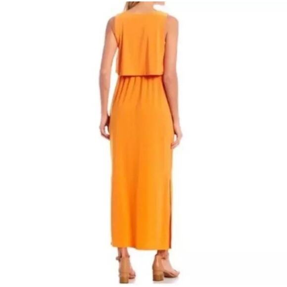 Alex Marie Maternity Tangerine Orange Dress Beachy Resort Wear Maxi Dress S - Picture 7 of 7